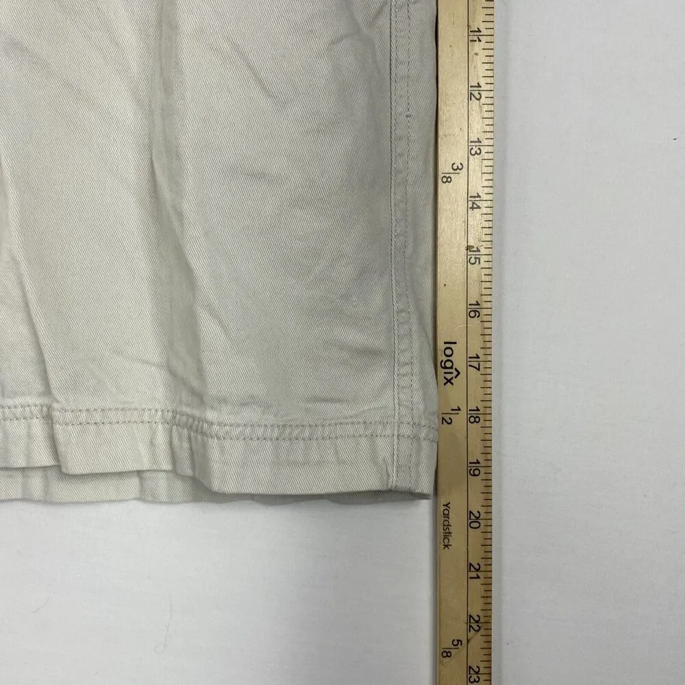 Izod Saltwater Mens Chino Shorts Size 36 Cotton Khaki Light Tan Golfing Preppy